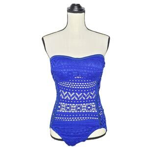 SureNow one piece blue swimsuit sz m